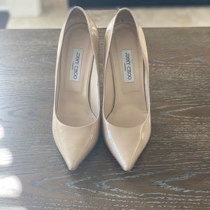 Jimmy Choo Anouk 120 mm Nude Women Sz 41